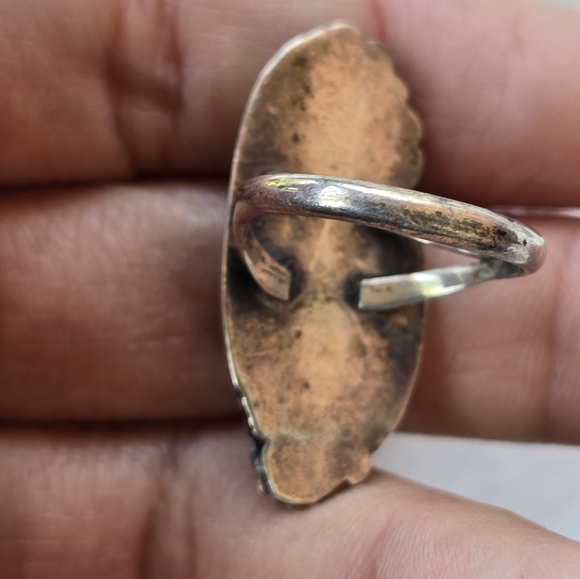 Long Turquoise Sterling Ring - Picture 4 of 5